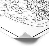 Arum Lelies en bladeren Mandala Adult Coloring Poster (Hoek)