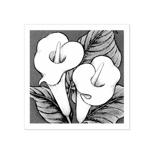 Arum Lilies Rubberstempel (Afrduk)
