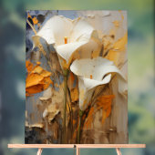 Arum Lily - Impasto Floral Acryl Bord (Neutraal)