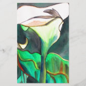 Arum Lily waterverf originele kunst schilderij Briefpapier (Voorkant)