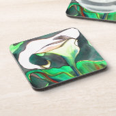 Arum Lily waterverf originele kunst schilderij Drankjes Onderzetter (Linkerzijde)