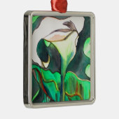 Arum Lily waterverf originele kunst schilderij Metalen Ornament (Rechts)