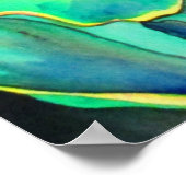 Arum Lily waterverf originele kunst schilderij Poster (Hoek)