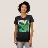 Arum Lily waterverf originele kunst schilderij T-shirt (Voorkant volledig)
