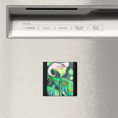 Arum lily white and green tropical flower magnet (Insitu (Vaatwasser))