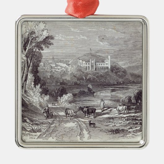 Arundel Castle en Town Metalen Ornament (Voorkant)