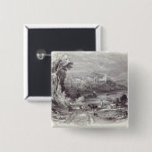 Arundel Castle en Town Vierkante Button 5,1 Cm (Voorkant /achterkant)