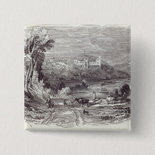 Arundel Castle en Town Vierkante Button 5,1 Cm