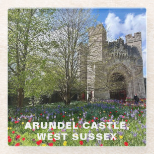 Arundel Castle in de lente, West Sussex Glazen Onderzetter