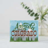 Arvada Colorado Snowy Mountains Briefkaart (Staand voorkant)