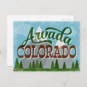 Arvada Colorado Snowy Mountains Briefkaart (Voorkant / Achterkant)