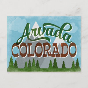 Arvada Colorado Snowy Mountains Briefkaart