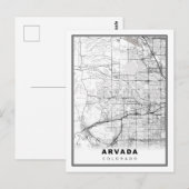 Arvada Map Briefkaart (Voorkant / Achterkant)