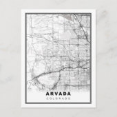 Arvada Map Briefkaart (Voorkant)