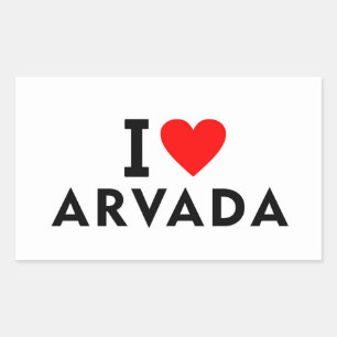 Arvada Verenigde Staten Amerika USA liefde stad ha Rechthoekige Sticker