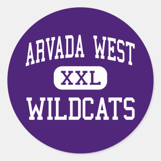 Arvada West - Wildcats - Hoog - Arvada Colorado Ronde Sticker (Voorkant)