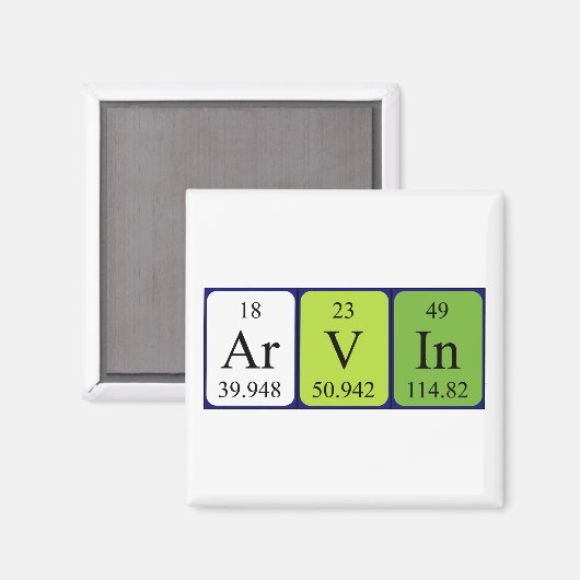 Arvin periodiek table name magnet (Voorkant / Achterkant)