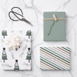 Árvore de Natal Pinheiro Estilo Rústico Farmhouse Inpakpapier Vel