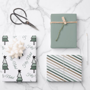 Árvore de Natal Pinheiro Estilo Rústico Farmhouse Inpakpapier Vel