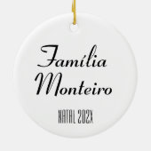 Árvore de Natal Pinheiro Estilo Rústico Farmhouse Keramisch Ornament (Achterkant)