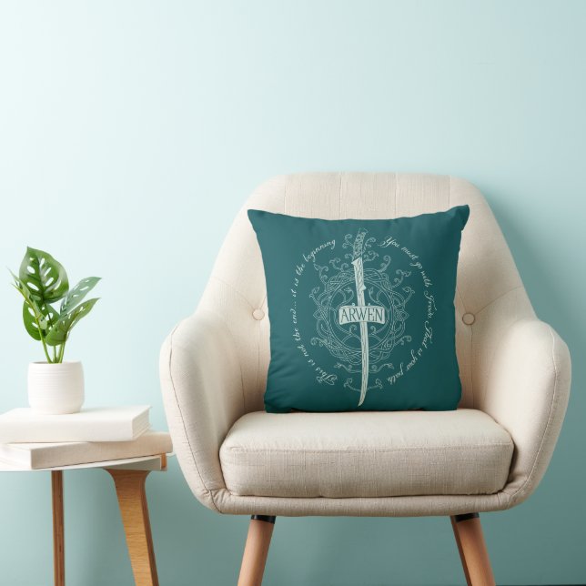 ARWEN™ Elfen Zwaard Citaat Kussen (Stoel)