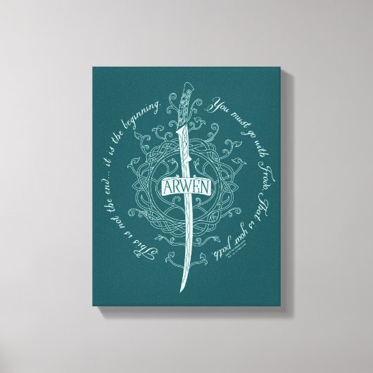 ARWEN™ Elfenzwaard Citaat Canvas Afdruk (Voorkant)