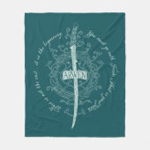 ARWEN™ Elfenzwaard Citaat Fleece Deken (Voorkant)