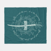 ARWEN™ Elfenzwaard Citaat Fleece Deken (Voorkant (Horizontaal))