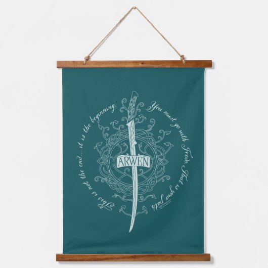 ARWEN™ Elfenzwaard Citaat Hangend Wandkleed (Voorkant)