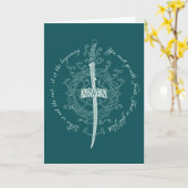 ARWEN™ Elfenzwaard Citaat Kaart (Gele Bloem)