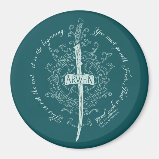 ARWEN™ Elfenzwaard Citaat Magneet (Voorkant)