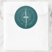 ARWEN™ Elfenzwaard Citaat Ronde Sticker (Tas)