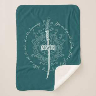 ARWEN™ Elfenzwaard Citaat Sherpa Deken