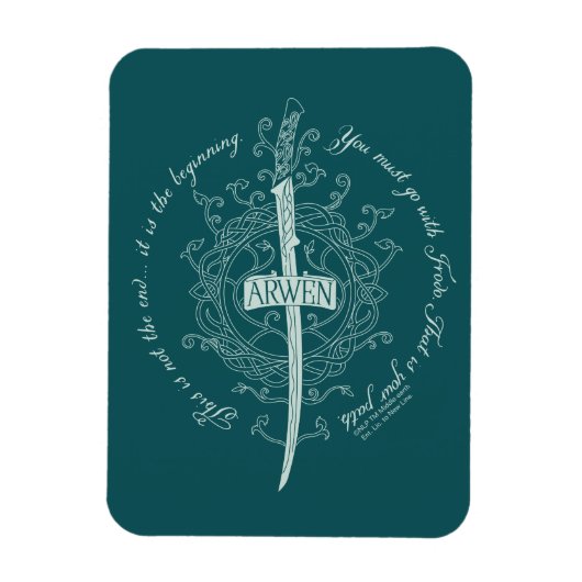 ARWEN™ Elven Sword Quote Magneet (Verticaal)