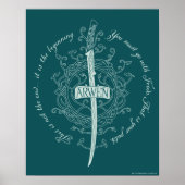ARWEN™ Elven Sword Quote Poster (Voorkant)