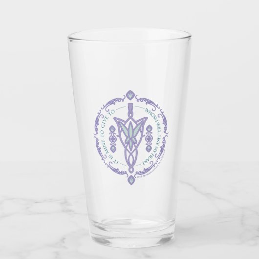 ARWEN™ Evenstar Citaat Grafiek Glas (Voorkant)