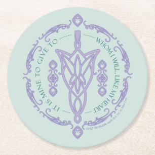 ARWEN™ Evenstar Citatief Grafisch ontwerp Ronde Kartonnen Onderzetter