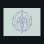 ARWEN™ Evenstar Quote Graphic Briefkaart<br><div class="desc">Embrace the grace and strength of Middle-earth™ with this elegant Lord of the Rings™ design inspired by Arwen™ and the timeless beauty of Elven artistry. At the center, an intricate Evenstar-style motif is framed by delicate scrollwork and flowing ornamental details, creating a refined, symmetrical composition. Encircling the design is the...</div>