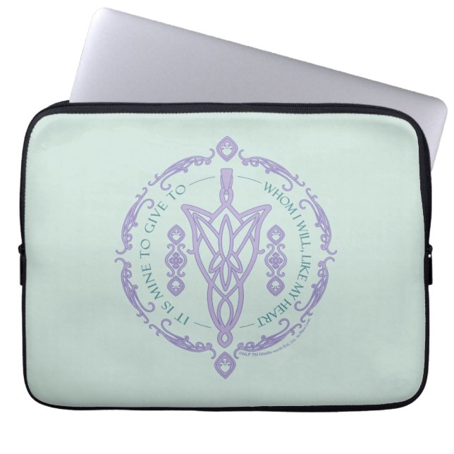 ARWEN™ Evenstar Quote Graphic Laptop Sleeve (Voorkant)