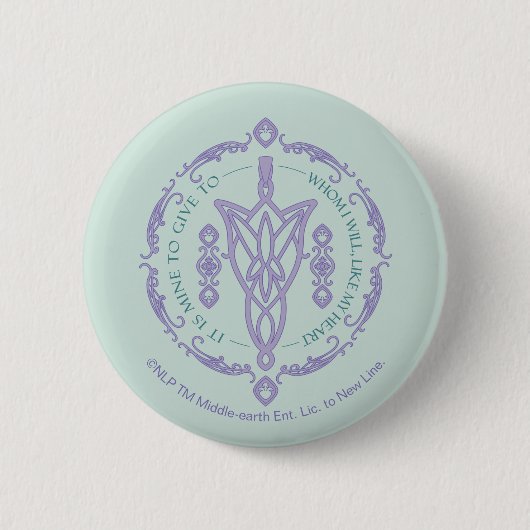 ARWEN™ Evenstar Quote Graphic Ronde Button 5,7 Cm (Voorkant)