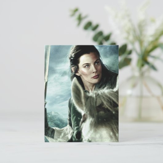 ARWEN™ in sneeuw en zwaard Briefkaart (Staand voorkant)