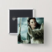 ARWEN™ in sneeuw en zwaard Vierkante Button 5,1 Cm (Voorkant /achterkant)