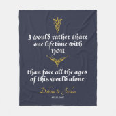Arwen "One Lifetime with you" citeert met pictogra Fleece Deken (Voorkant)