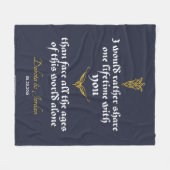 Arwen "One Lifetime with you" citeert met pictogra Fleece Deken (Voorkant (Horizontaal))