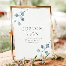 ARYA Eucalyptus Greenery Custom Editable Text