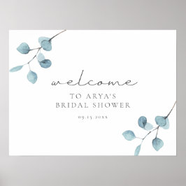 ARYA Eucalyptus Groene Bruidsdouche Welkomstbord Poster