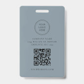 ARYA Minimalist Sage Green Business Employee-ID Badge (Achterkant)