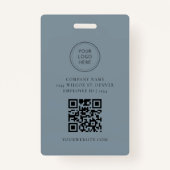 ARYA Minimalist Sage Green Business Employee-ID Badge (Achterkant)