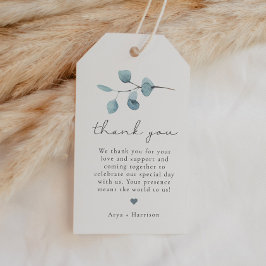 ARYA Rustic Eucalyptus Greenery Hartelijk dank Cadeaulabel