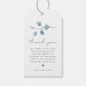 ARYA Rustic Eucalyptus Greenery Hartelijk dank Cadeaulabel (Voorkant)